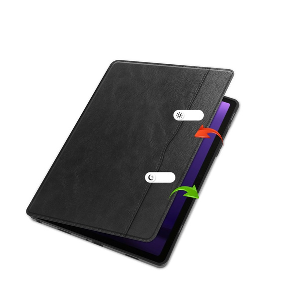 Pouzdro pro Samsung Galaxy Tab S10 Lite / S10 FE / S9 FE, Business Card and Pen Slot, černé