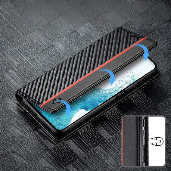 Flipové pouzdro pro Samsung Galaxy A56, Carbon LC.IMEEKE, černé