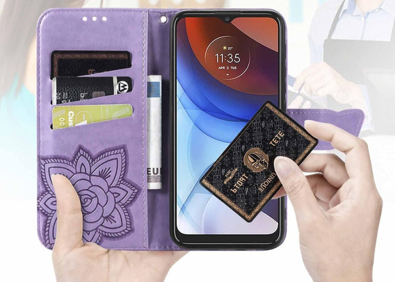 Klopové pouzdro pro Oppo Reno 13F / Oppo Reno 13FS, Butterfly, fialové