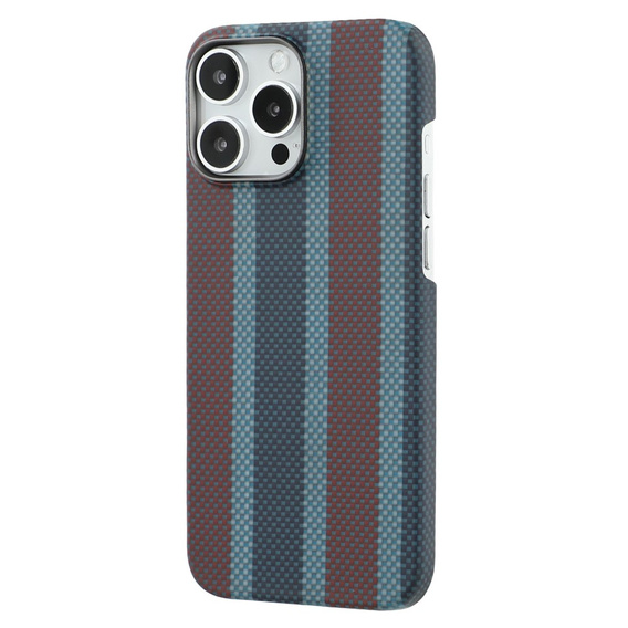 Pouzdro pro IPhone 16 Pro, Aramid Fiber Slim Case, pro MagSafe, modrá / červená