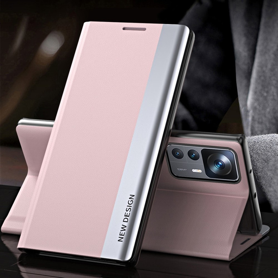 Klopové pouzdro pro Xiaomi 12T / 12T Pro, Side Magnetic, růžové