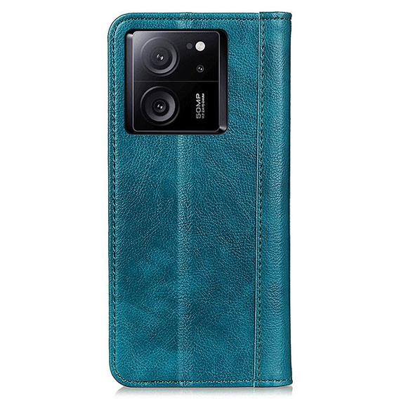 Pouzdro pro Xiaomi 13T / 13T Pro, Wallet Litchi Leather, zelené