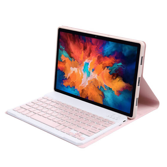 Pouzdro + klávesnice Lenovo Tab P11 J606F / P11 5G J607Z, růžové rose gold