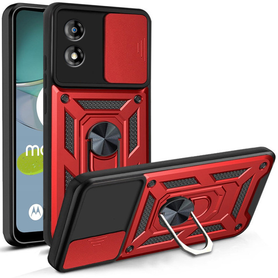 Pouzdro pro Motorola Moto E13, CamShield Slide, červené