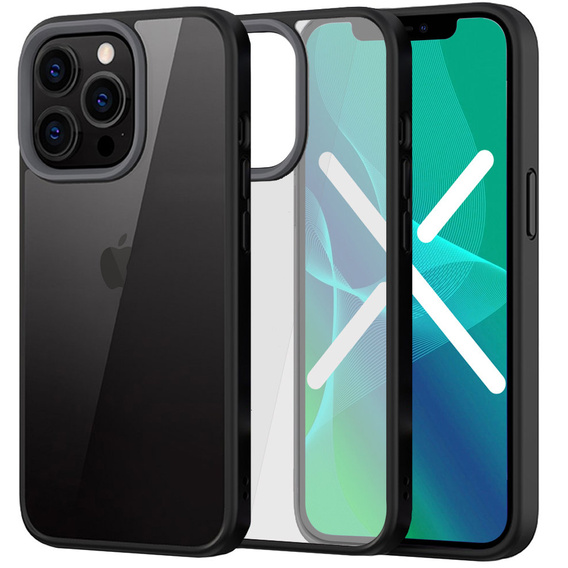 Pouzdro pro iPhone 13 Pro Max, ERBORD Hybrid Case, černé