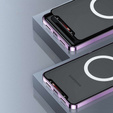 Ochranné pouzdro na fotoaparát pro Samsung Galaxy S21 FE 5G, CamShield MagSafe, transparentní / fialové