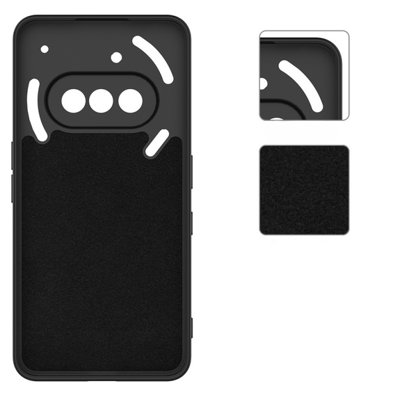 Pouzdro pro Nothing Phone 3a, Silicone Lite, černé