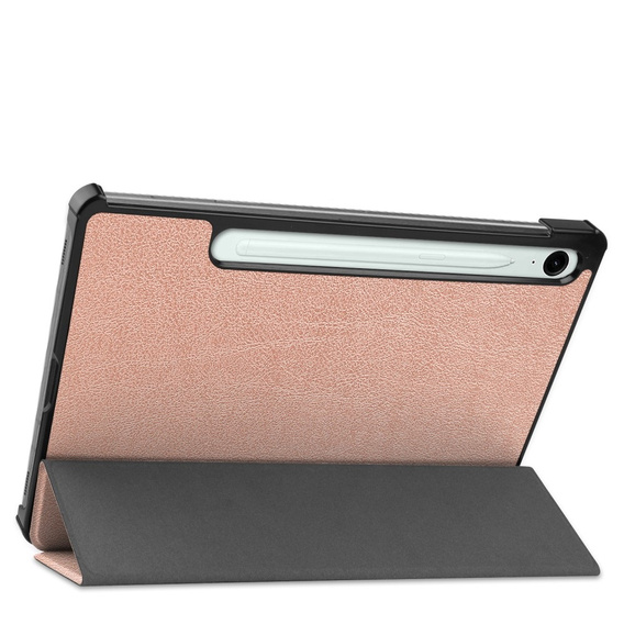 Pouzdro pro Samsung Galaxy Tab S9 FE, trojité, růžové rose gold