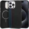 Pouzdro pro iPhone 15 Pro, Carbon Fiber MagSafe, černá / modrá