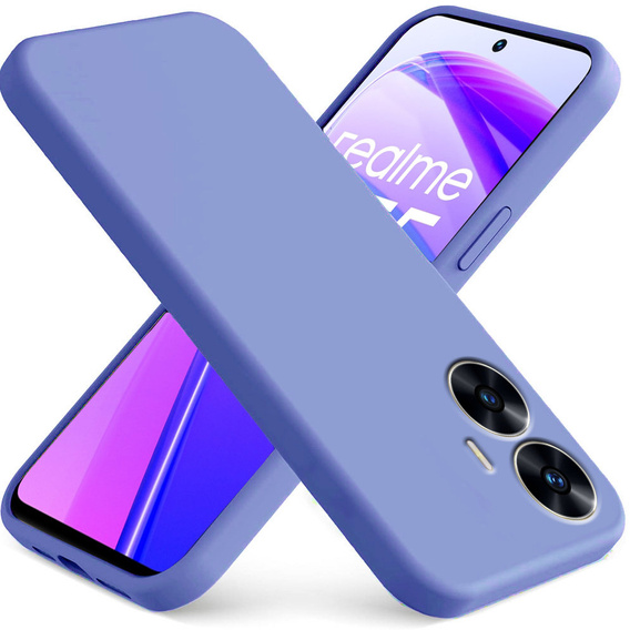 Pouzdro pro Realme C55, Silicone Lite, fialové