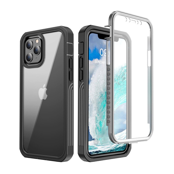 Pouzdro pro iPhone 12/12 Pro, Shockproof, s fólií, černé