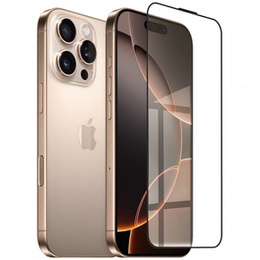 3D tvrzené sklo pro iPhone 16 Pro, černé