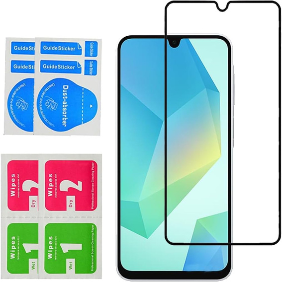 3D tvrzené sklo pro Samsung Galaxy A16, černý rámeček