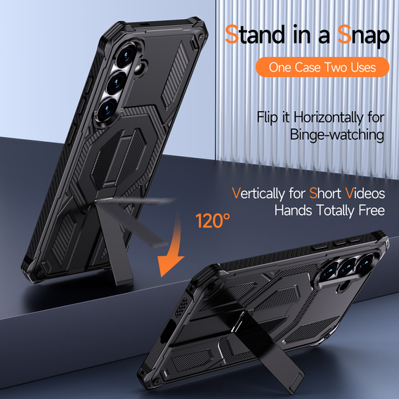 Ochranné pouzdro s podstavcem kompatibilní s MagSafe pro Samsung Galaxy S25 FE