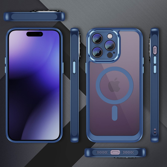 Pouzdro pro iPhone 14 Pro, ERBORD Impact Guard, MagSafe, modré