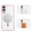 Pouzdro pro Samsung Galaxy S25 Edge, Electro MagSafe, růžové rose gold + sklo na displej