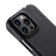 MELKCO flipové pouzdro pro iPhone 15 Pro, kožené, flipové, černé