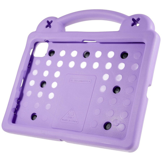 Dětské pouzdro pro Apple iPad Air 11" 6 gen. 2024, Cute Patterns, se stojánkem, fialové