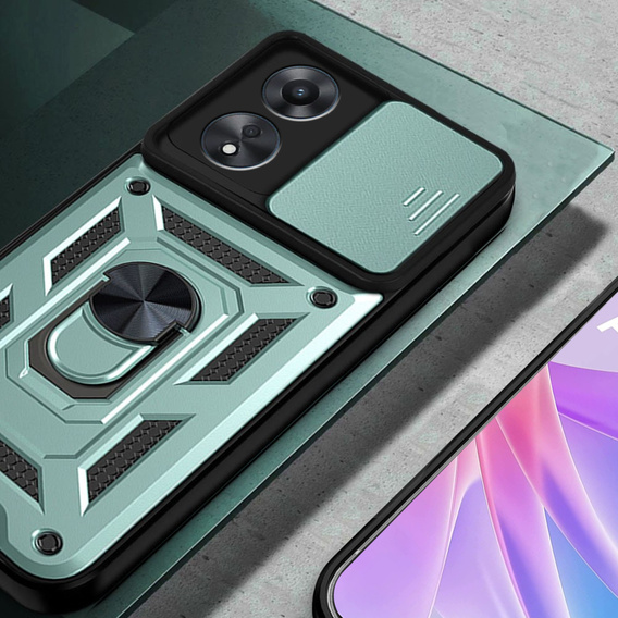 Pouzdro pro Oppo A78 5G, CamShield Slide, zelený