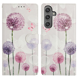 Klopové pouzdro pro Samsung Galaxy S24 FE, Wallet, Dandelion