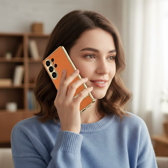 Pouzdro Electro Frame Leather s podstavcem pro Samsung Galaxy S26 Ultra