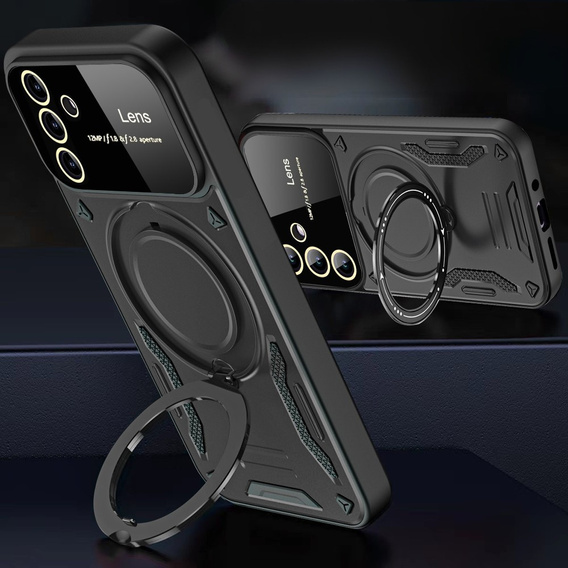 Obrněné pouzdro pro Samsung Galaxy A55 5G, Magnetic Ring, černé