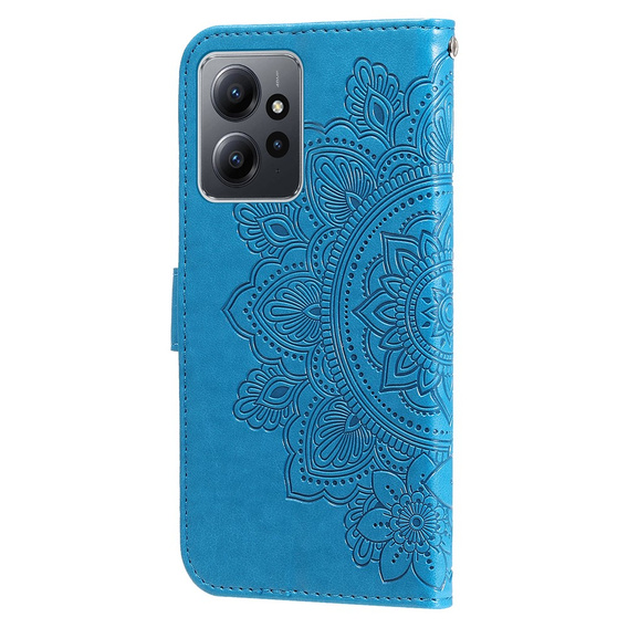 Klopové pouzdro pro Xiaomi Redmi Note 12 4G, Mandala Flower, modré