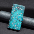 Klopové pouzdro pro Xiaomi Redmi 12C, Wallet, sakura, modré