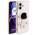 Pouzdro pro Motorola Moto G54 5G, Astronaut, růžové rose gold