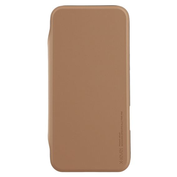 Pouzdro X-LEVEL pro iPhone 16 Pro, Magnetic Card Holder, hnědé