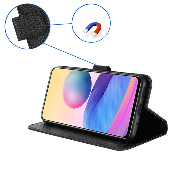 Klopové pouzdro pro Samsung Galaxy M15 5G, Wallet Smart Magnet, černé