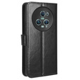 Klopové pouzdro pro Honor Magic 5 Pro, Crazy Horse Wallet, černé