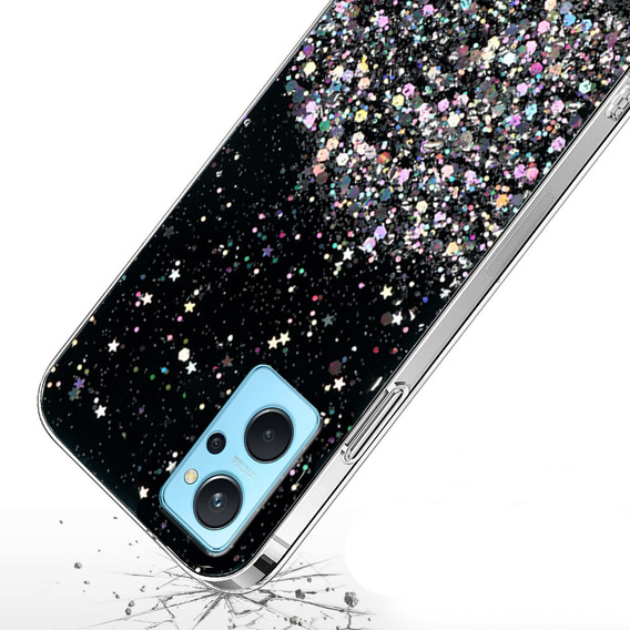 Pouzdro pro Realme 9i / Oppo A96, Glittery, černé