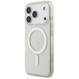 Pouzdro Guess IML Glitter Pearl Strap MagSafe pro iPhone 17 Pro Max