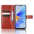 Klopové pouzdro pro Oppo A17, Crazy Horse Wallet, hnědé