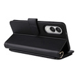 Flipové pouzdro pro Samsung Galaxy S25 Edge, Crossbody Leather Wallet, černé