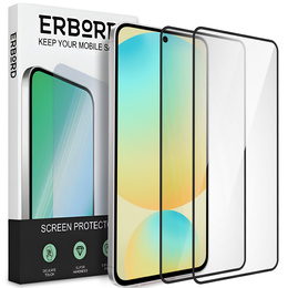 2x tvrzené sklo ERBORD 3D pro Samsung Galaxy S24 FE pro celý displej