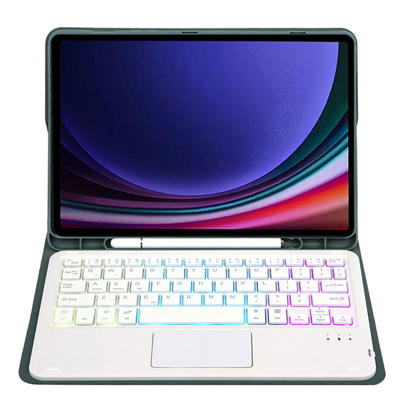 Pouzdro + klávesnice Samsung Galaxy Tab A9+, with touchpad, růžové