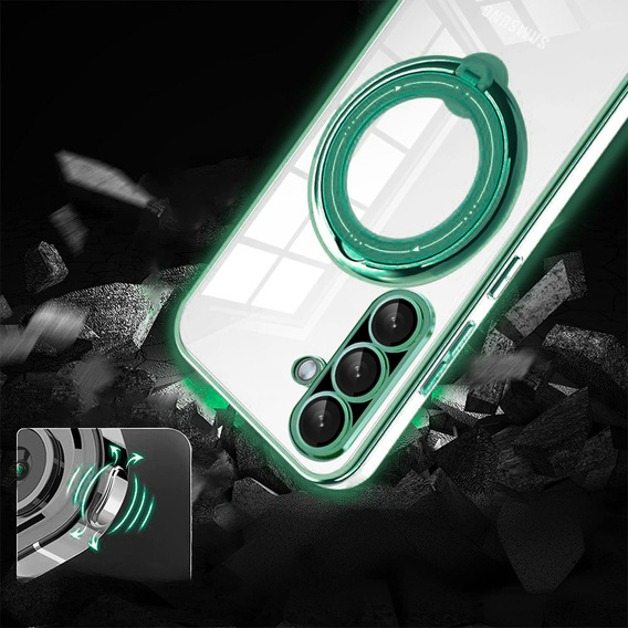 Magnetické pouzdro pro Samsung Galaxy A36 5G, pro MagSafe, zelené