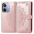 Klopové pouzdro pro Oppo A40 / Oppo A40m, Mandala, růžové rose gold