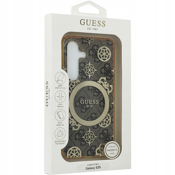 Pouzdro GUESS Magnetic IML Peony pro Samsung Galaxy S25