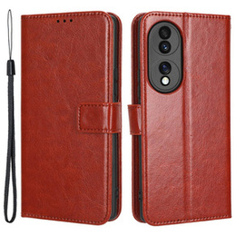Klopové pouzdro pro Honor 70 5G, Crazy Horse Wallet, hnědé