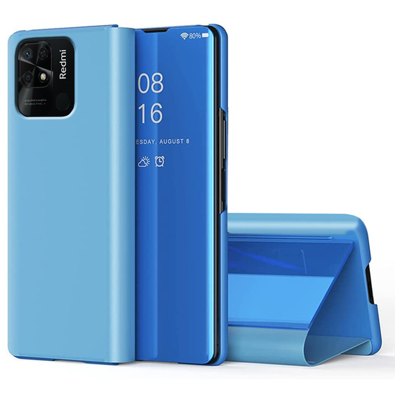 Pouzdro pro Xiaomi Redmi 10C, Clear View, modré