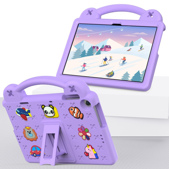 Dětské pouzdro pro Lenovo Tab M10 10.1 Gen 3 TB-328FU/TB-328XU, Cute Patterns, se stojánkem, fialové