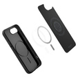 Pouzdro Spigen pro iPhone 16E, Liquid Air, černé + 9H tvrzené sklo