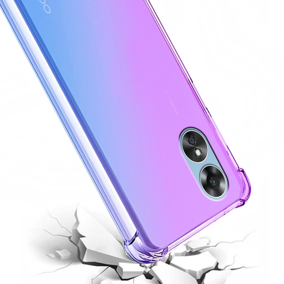 Pouzdro pro Oppo A17, Gradient Dropproof, Fialová / modrá