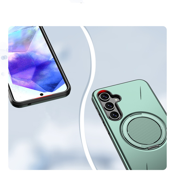 Pouzdro s podstavcem MagSafe pro Samsung Galaxy A57 5G, zelené