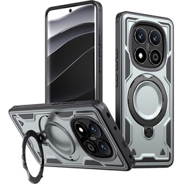 Pouzdro pro Xiaomi Redmi Note 14 Pro 5G /  Poco X7 5G, Military MagSafe, šedé + 9H sklo