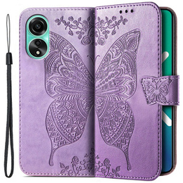 Klopové pouzdro pro Oppo A98 5G, Butterfly, fialové