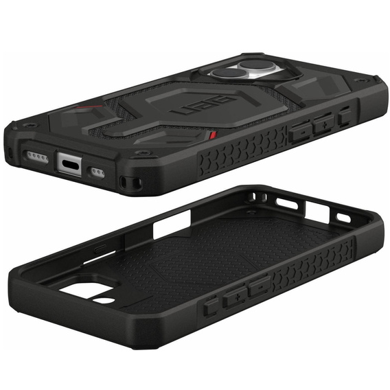 Pouzdro Urban Armor Gear pro iPhone 15 Plus, Monarch Pro Kevlar MagSafe, černé